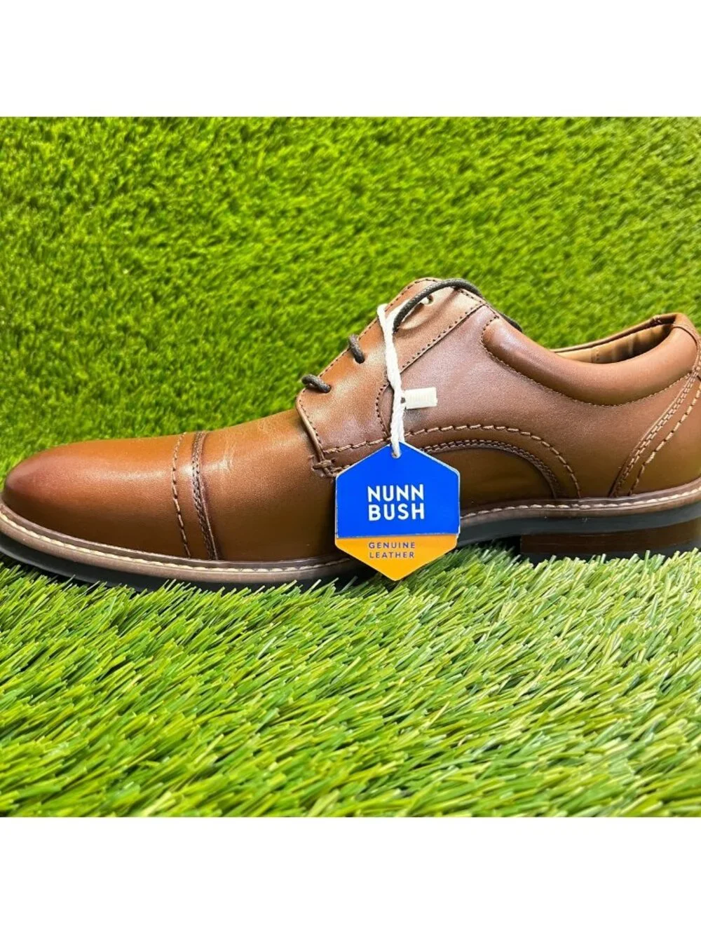 Nunn Bush Westfield Mens Size 8.5 Brown Classic Cap Toe Oxford Dress Shoes